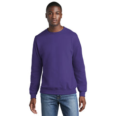 Port & Company PC78 Core Fleece Crewneck Sweatshirt - Purple -