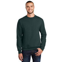 Port & Company PC90 Essential Fleece Crewneck Sweatshirt - Dark Green -