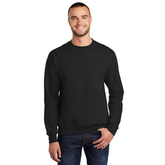 Port & Company PC90 Essential Fleece Crewneck Sweatshirt - Jet Black -