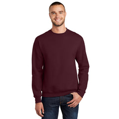 Port & Company PC90 Essential Fleece Crewneck Sweatshirt - Maroon -