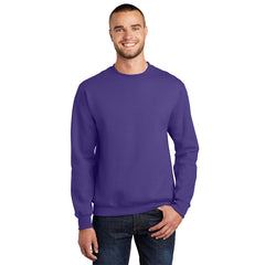 Port & Company PC90 Essential Fleece Crewneck Sweatshirt - Purple -