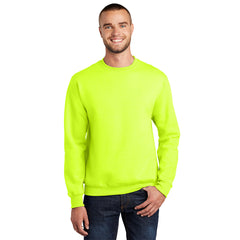 Port & Company PC90 Essential Fleece Crewneck Sweatshirt - Safety Green -