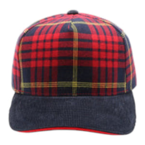 PitBull PLD11 5 Panel Plaid Sandwich Visor Cap -