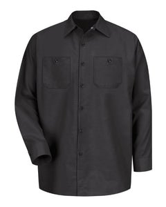Red Kap SP14 Industrial Long Sleeve Work Shirt - Black -