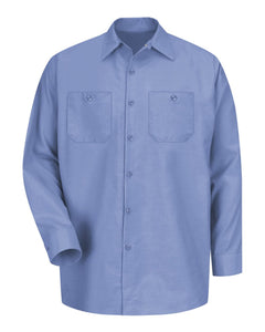 Red Kap SP14 Industrial Long Sleeve Work Shirt - Light Blue -