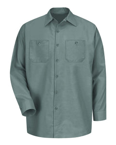 Red Kap SP14 Industrial Long Sleeve Work Shirt - Light Green -