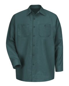 Red Kap SP14 Industrial Long Sleeve Work Shirt - Spruce Green -