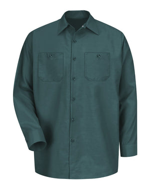 Red Kap SP14 Industrial Long Sleeve Work Shirt - Spruce Green -
