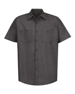Red Kap SP24 Industrial Short Sleeve Work Shirt - Charcoal -