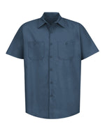 Red Kap SP24 Industrial Short Sleeve Work Shirt - Dark Blue