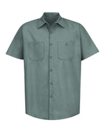 Red Kap SP24 Industrial Short Sleeve Work Shirt - Light Green