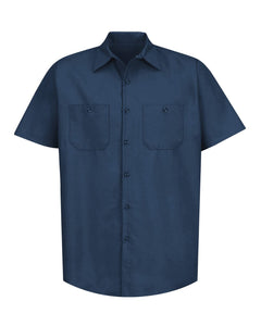 Red Kap SP24 Industrial Short Sleeve Work Shirt - Navy -