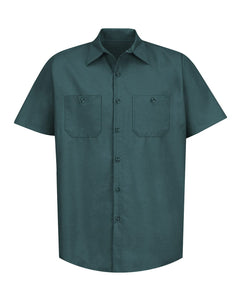 Red Kap SP24 Industrial Short Sleeve Work Shirt - Spruce Green -