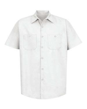 Red Kap SP24 Industrial Short Sleeve Work Shirt - White -