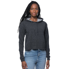 Royal Apparel 40175 Women’s Triblend French Terry Pullover Crop Hoodie Made in USA -
