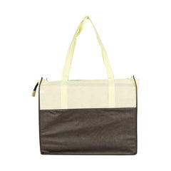 Nissun Two Tone Zippered Tote ST1181 Shopping Tote Bag -