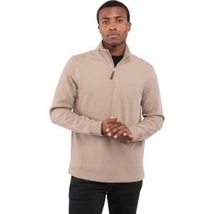 Elevate TM18312 Men's HUDSON Eco Knit Quarter Zip Ribbed Sweater -