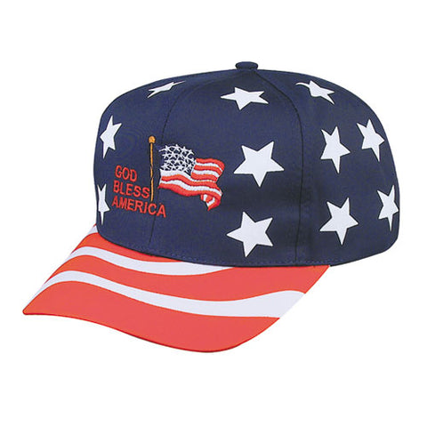 Nissun Pro Style U.S.A. Stars & Stripes Cap, USA America Hat - USA-6