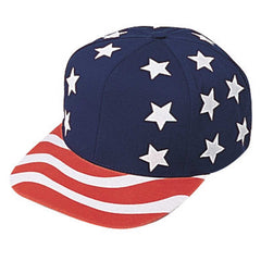 Nissun Pro Style U.S.A. Stars & Stripes Cap, USA America Hat - USA-6 -