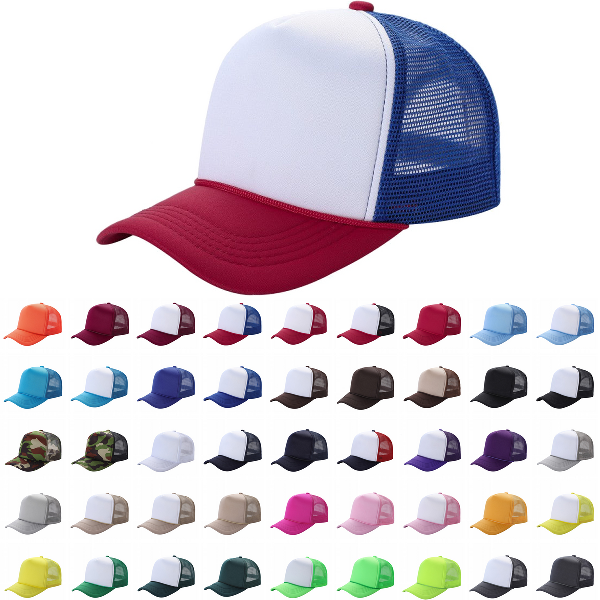 Cheap plain trucker hats shop
