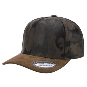 Unbranded 5 Panel Camo Suede Hat -