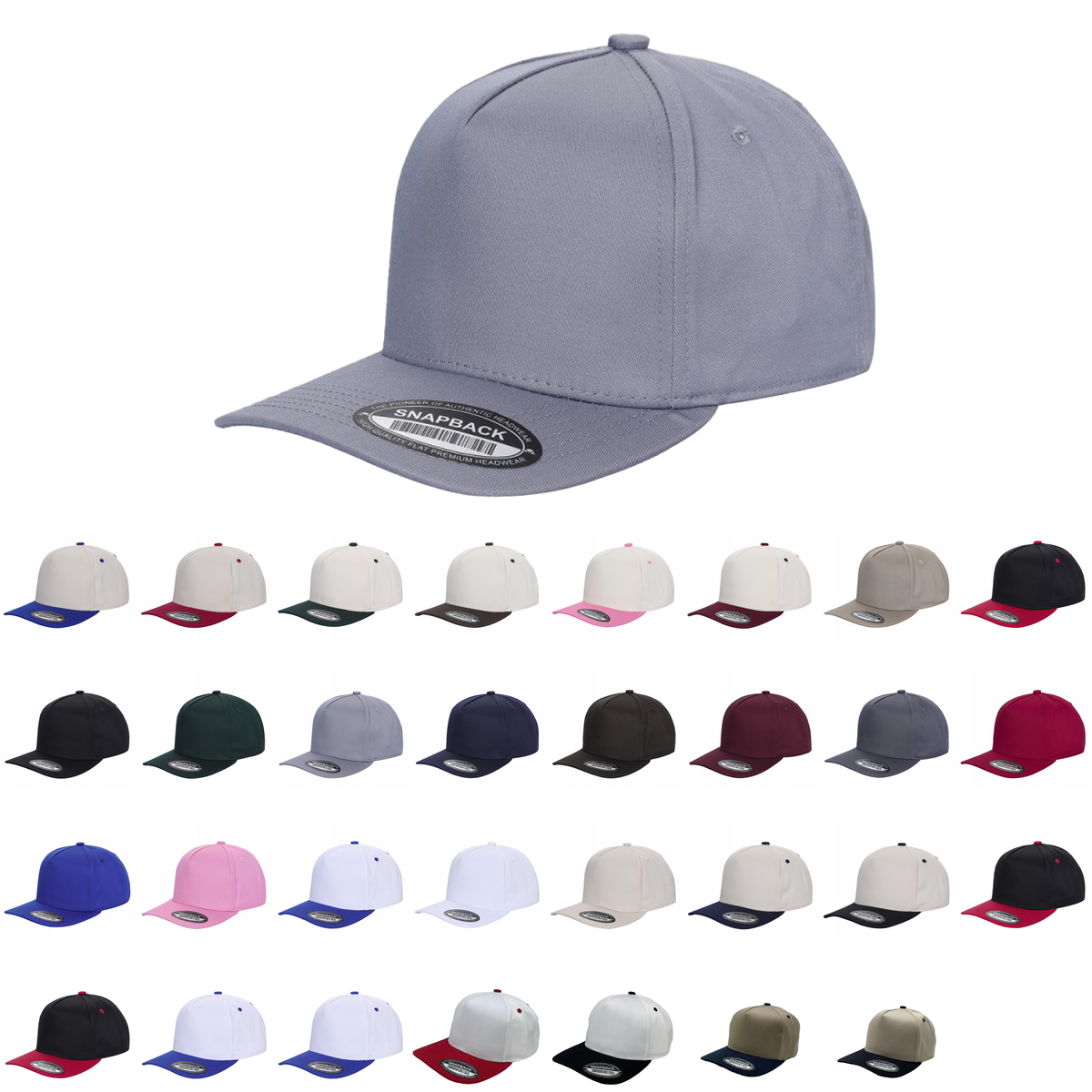 The Wholesale 5 Cap Baseball Park Panel Unbranded Blank Hat, –