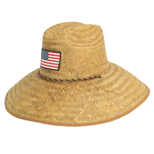 Goldcoast Canton US Flag Straw Lifeguard Hat GCB6025 -