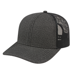 Cap America Custom Embroidered Hat with Logo - Premium Melange Trucker Mesh Back Cap i8518 -