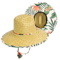 Goldcoast Kenny Green Leaf UB Straw Lifeguard Hat GCB4059 -