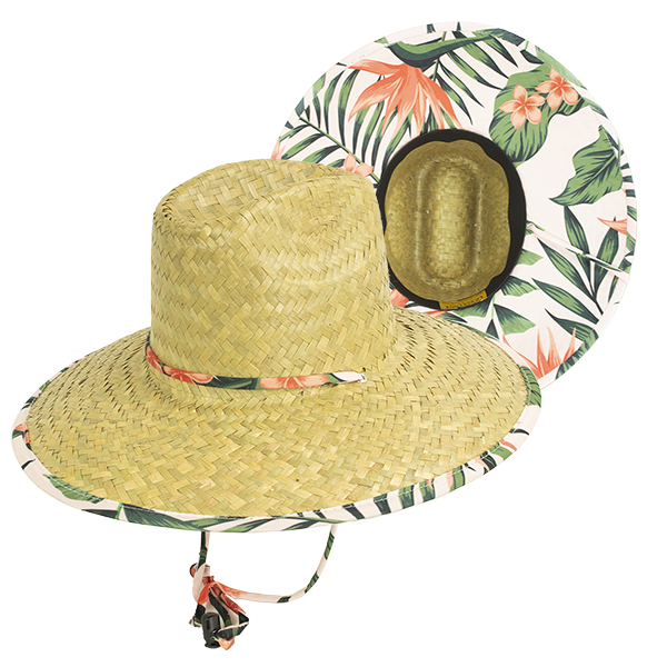 Goldcoast Kenny Green Leaf UB Straw Lifeguard Hat GCB4059 The Park