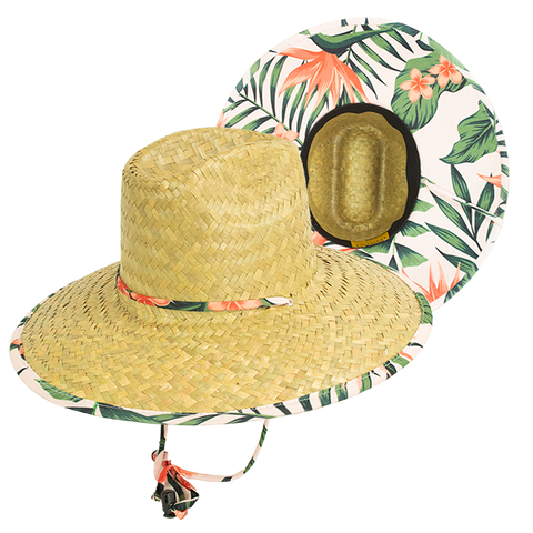 Goldcoast Kenny Green Leaf UB Straw Lifeguard Hat