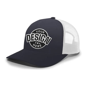 Custom Embroidered Pacific Headwear 105C 5-Panel Trucker Hat Snapback Cap - Flat Embroidery -