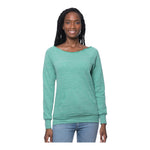 Royal Apparel Women's Eco Triblend Fleece Raglan with Pouch Pocket – Style 37120 Made in USA