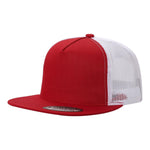 Unbranded 5 Panel Flat Bill Trucker Hat, Blank 5 Panel Mesh Back Cap