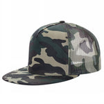 Unbranded 5 Panel Flat Bill Trucker Hat, Blank 5 Panel Mesh Back Cap