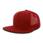 Lot of 6 Decky 5-Panel Trucker Snapback Hats Flat Bill Mesh Caps Bulk