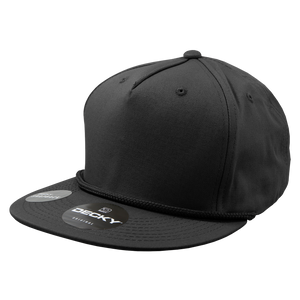 Decky 1041 Classic Flat Bill Golf Hat with Rope, Snapback -