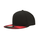 Decky 1045 Plaid Bill Snapback Hat, 6 Panel Flat Bill Cap