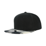 Decky 1045 Plaid Bill Snapback Hat, 6 Panel Flat Bill Cap