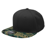 Decky 1047 Digital Camo Snapback Hat, 6 Panel Camouflage Flat Bill Cap - CASE Pricing
