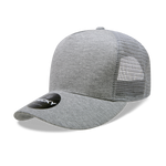 Decky 1050 5 Panel Heather Jersey Trucker Hat, Structured Trucker Cap