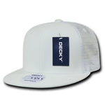 Lot of 12 Decky 6-Panel Trucker Flat Bill Snapback Hats Mesh Bulk