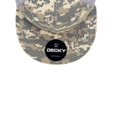 Decky 1055 Camo Flat Bill Trucker Hat, Camouflage 6 Panel Trucker Cap