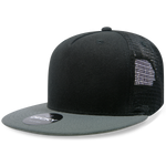 Decky 1063 5 Panel Trucker Cap, Snapback Flat Bill Hat