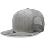 Decky 1063 5 Panel Trucker Cap, Snapback Flat Bill Hat