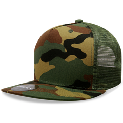 Decky 1063 5 Panel Trucker Cap, Snapback Flat Bill Hat - CASE Pricing -