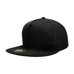 Decky 1064 5 Panel Flat Bill, Cotton Snapback Hat -