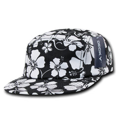 Decky 1069 5 Panel Floral Tropical Racer Racing Jockey Hat Camper Cap -