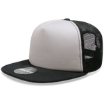 Decky 1080 5 Panel Structured Foam Trucker Cap, Heavy Duty Trucker Hat, Flat Bill