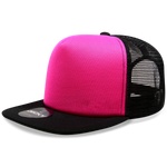 Decky 1080 5 Panel Structured Foam Trucker Cap, Heavy Duty Trucker Hat, Flat Bill